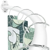 Curved Shower Curtain Rod, Adjustable 40-72 inches Extra Wide Curved Shower Rods for Bathroom, Rust proof Shower Rod, Stainless Steel Curved Curtain Rod for Shower, Bathtub, White