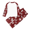 thumbnail image 6 of Yuaguia Matching Family New Year Christmas Pajamas Set, Goodbye 2026 Hello 2027 Long Sleeve Raglan Top and Red Snowflake Plaid Pants, Festive Holiday Sleepwear Loungewear, Kids 8 Years, 6 of 7