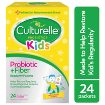 Culturelle Kids Probiotic   Fiber Probiotic Supplement Packets, 24 Count