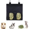 thumbnail image 1 of Bolsa de heno para conejos, alimentador de heno, bolsa de alimentación para conejos, bolsas de heno para mascotas, cobayas, cobayas, conejos, cobayas, hámsteres, animales pequeños, negro, 1 of 5