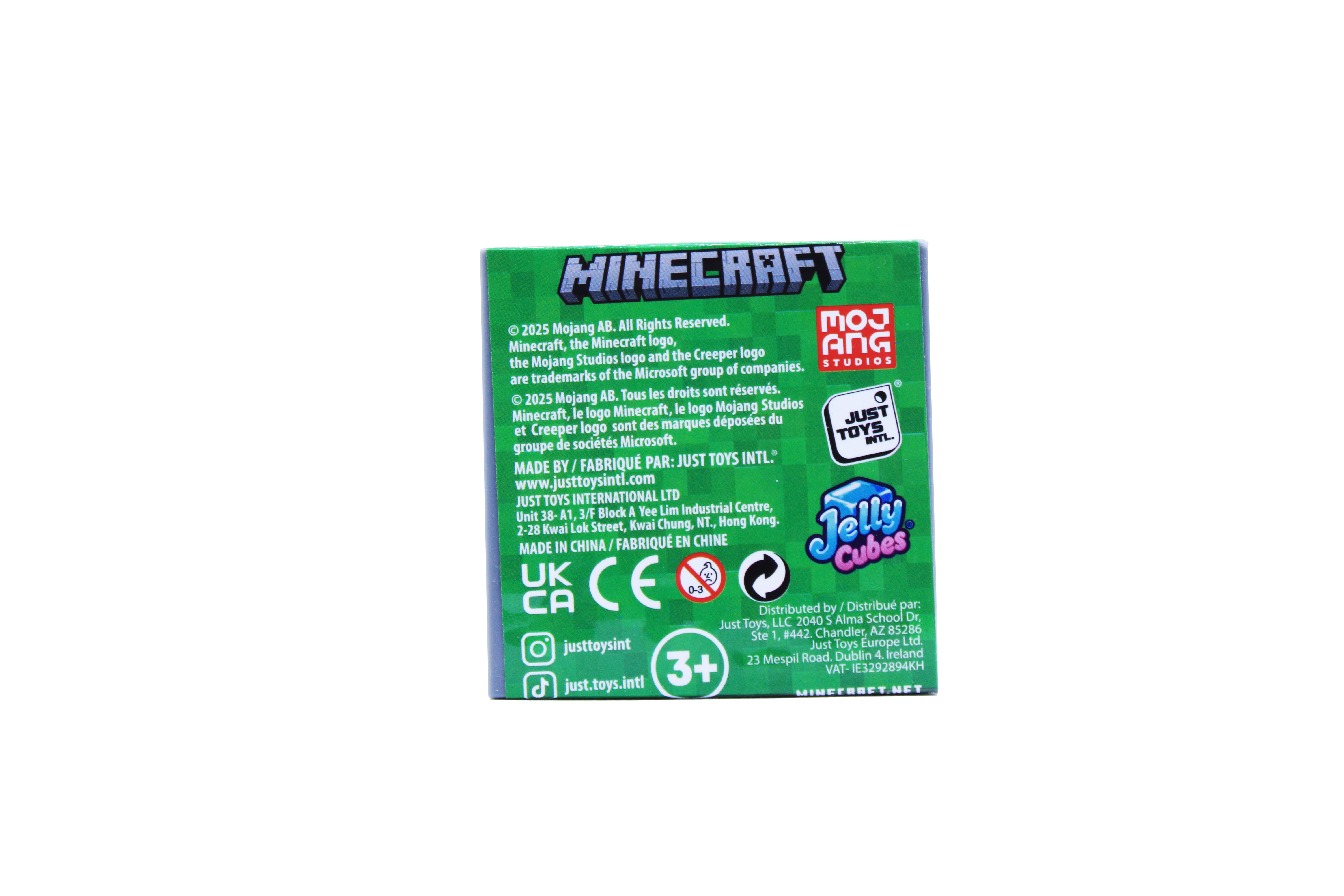 Minecraft Jelly Cube, Novelty Fidget Toy, Collectable(1 Piece, Color May Vary), Children Ages 3+