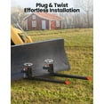 thumbnail image 3 of Aoile 60" Heavy Duty Pallet Forks, 4000lbs Tractor Forks with Adjustable Stabilizer Bar for Loader Bucket, Black, 3 of 8