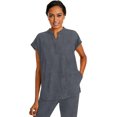thumbnail image 4 of Healing Hands Women's Scrub Top Relaxed Fit Journey Top - 2 Pockets with Knit Details, Dolman Sleeve and Rounded Hem - 2152, M, Heather Grey, 4 of 6