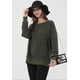 thumbnail image 2 of Sudaderas informales sólidas para mujer, camisetas de manga larga con cuello redondo, jerséis sueltos Ormromra WMZL-2179-38, 2 of 5