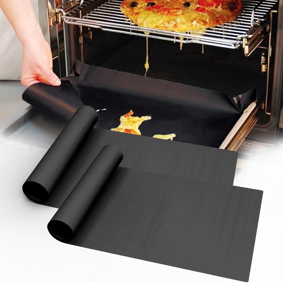 JESIN 24 Inch x 16 Inch Grill Mats with Thickened Reusable Heavy Duty Non Stick Teflon (2 Pack)