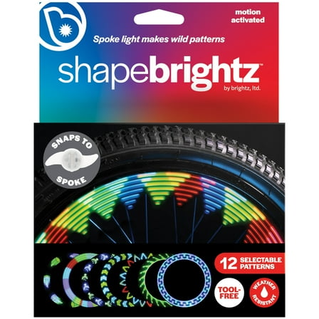 Brightz ShapeBrightz LED Bike Spoke Light, Motion Activated, 12 Patterns