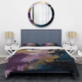 thumbnail image 3 of Designart "Realities On Canvas Purple and Blue IV" Abstract Painting Bedding Covert Set - Modern Purple Abstract Bed Set With 1 Sham, 3 of 6