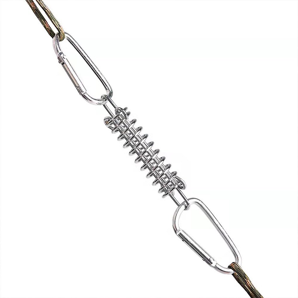 Lot De 4 Tendeurs De Tente à Ressort En Acier Inoxydable Avec 8 Mousquetons Pour Le Camping 87597609
