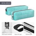 thumbnail image 4 of Haiem Blue And Turquoise Print Leather Pencil Case Art Supplies Case Zipper Pencil Pouch Stationery Storage Pencil Bag, 4 of 7