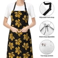 thumbnail image 6 of Pofeuu Maple Leaves With Leopard Print Waterproof Apron with Pockets Adjustable Cooking Aprons Kitchen Bib for Baking Household Cleaning, 6 of 8