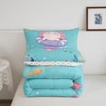 thumbnail image 5 of Manfei Ocean Wildlife Axolotl Full Size Comforter Sets,Kawaii Animals Pattern Bedding Comforter Set,Polkadot Reversible,3 Pieces,1 Comforter and 2 Pillowcases, 5 of 7
