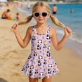 thumbnail image 3 of Tutolipy Girls One Piece Swimsuit with Skirt Bottom, Panda Sleeveless Tank Swimsuit, Breathable Soft Sleeveless Bathing Suit for Swimming Size 6-7 Years, 3 of 8