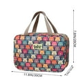 thumbnail image 3 of Large Capacity Floral Travel Toiletry Bag – Waterproof Cosmetic Pouch with Handle,Portable Hanging Wash Bag for Shaving Kit & Beauty, 3 of 7