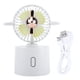 thumbnail image 1 of Ventiladores con cabezal móvil, ventilador de escritorio portátil recargable por USB para dormitorio y oficina, 1 of 8