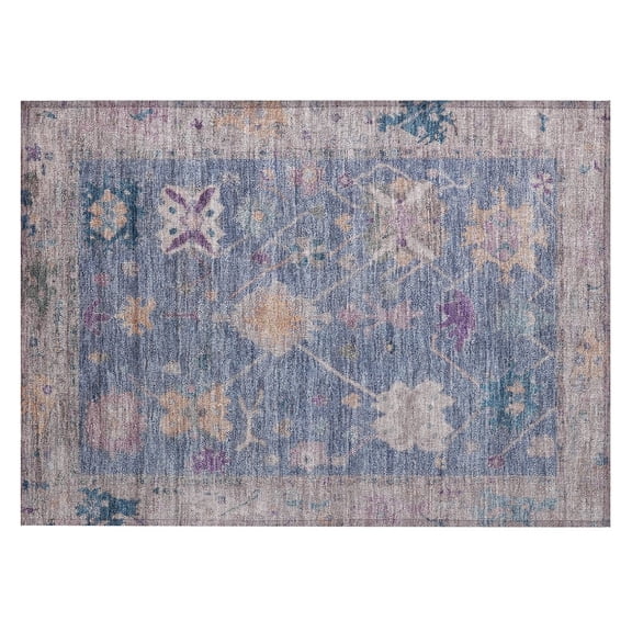 Dalyn Rugs Machine Washable Indoor/Outdoor Chantille ACN2025 Blue 1'8" x 2'6" Rug