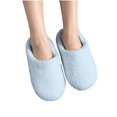 thumbnail image 5 of Risckoth Women's Closed Toe Slippers Plush Fleece Round Head Cozy Indoor Shoes, Sky Blue, 5 of 5