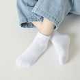 thumbnail image 6 of Spazoro Child Girls Socks, 5 Pairs Seamless Toe for No Rub Breathable Solid Color 100%Cotton Short-tube Comfortable Fit Socks for kids Girls White Size 6 T, 6 of 8