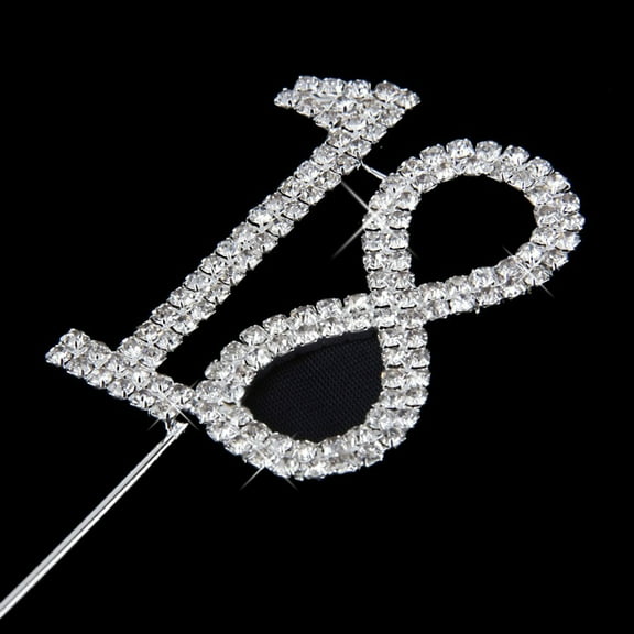Masteelf  Cake Insert Rhinestone Letter and Number Topper Eye-catching