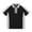 Black, variant on Rrxhxhs Golf Shirts for Men Color Block Collared Quarter Zip Short Sleeve Breathable Casual Athletic Tops,L