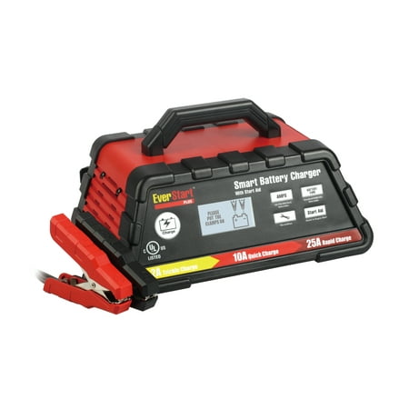 EverStart 25A Portable Smart Battery Charger with LCD Display
