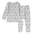 thumbnail image 4 of Shadoumai Halloween Pajama Set for Pajamas for Plain Two Color Pumpkin Print Diy Hand Painted Pjs Casual Long Sleeve Shirts and Longs Nightwear Set 2 Piece Summer Loungewear, 4 of 5