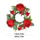 thumbnail image 3 of Xihbxyly Guirnalda Navideña con Velas Decorativas, Diseño de Mini Corona de Rosas, Arreglo Floral Artificial, Decoración para Puerta de Entrada o Boda, Ideal Como Regalo Navideño, Tamaño 20 X 20 Cm,, 3 of 7