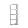 thumbnail image 3 of ToppiJoy 4 Tier Bookcase Bookshelf Toys Clothes Storage Rack Organizer Shelf Shelving Home Office Grey, 3 of 14