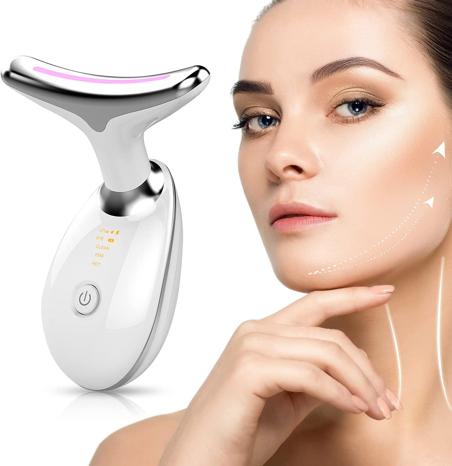 3 in 1 Portable Face Massager, Microglow Handset Vibration Massager for