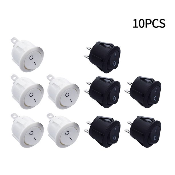 12v Round Rocker Switch ON/OFF 2 Pin SPST Camper Van Caravan Motorhome