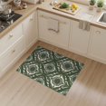 thumbnail image 2 of ODIKA Neutral Boho Vintage Botanical Trellis Retro Motif Pastel Solid Stain Resistant Flatwoven for Entryway, Kitchen, Mudroom, 2 of 7