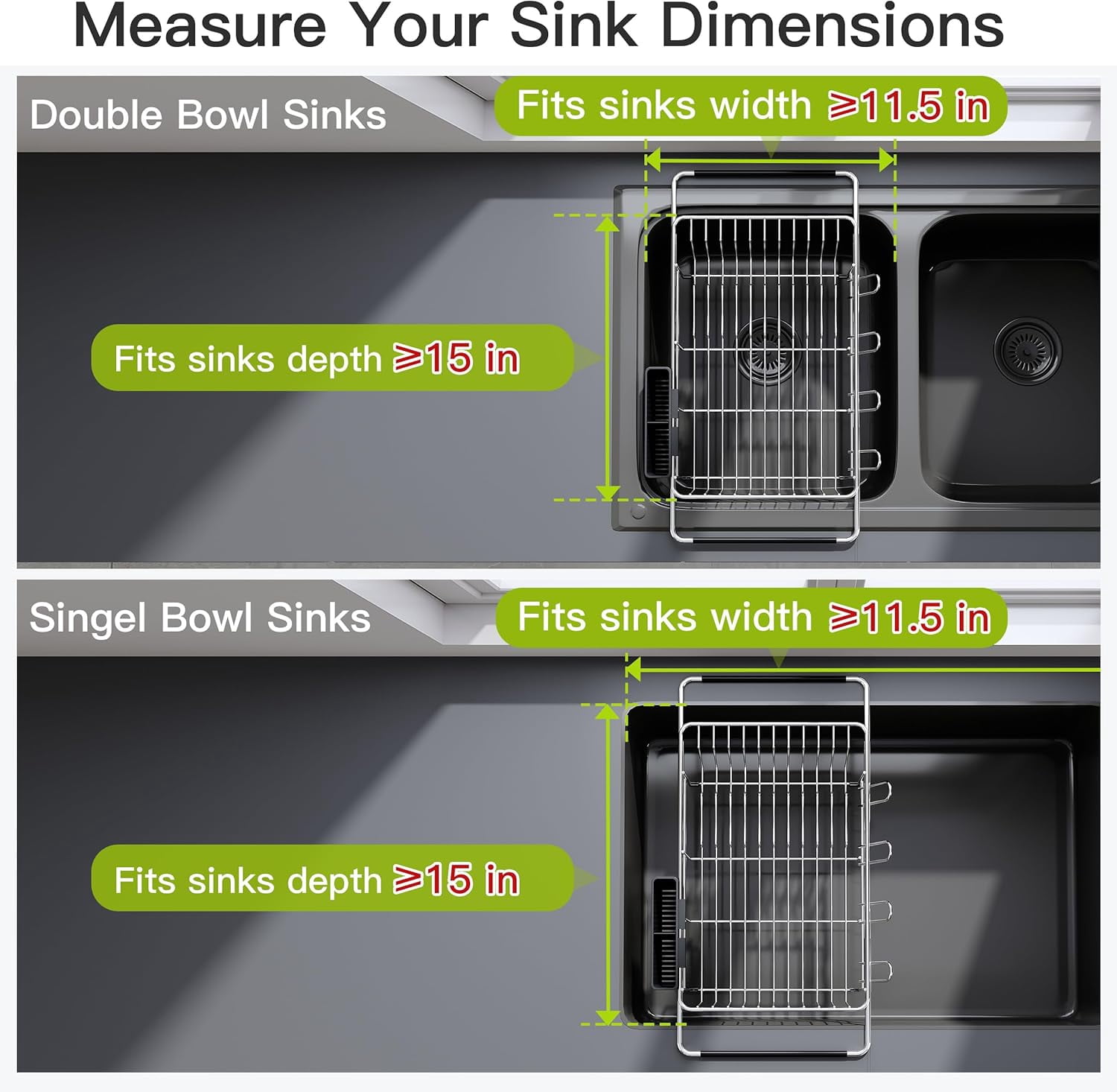 MMIZTFC Dish Drying Rack in Sink, Expandable Stainless Steel Dish Drainers for Kitchen Counter, Dish Dryer Rack for Inside Sink, Over The Sink Dish Racks with Utensil Holder, Silver