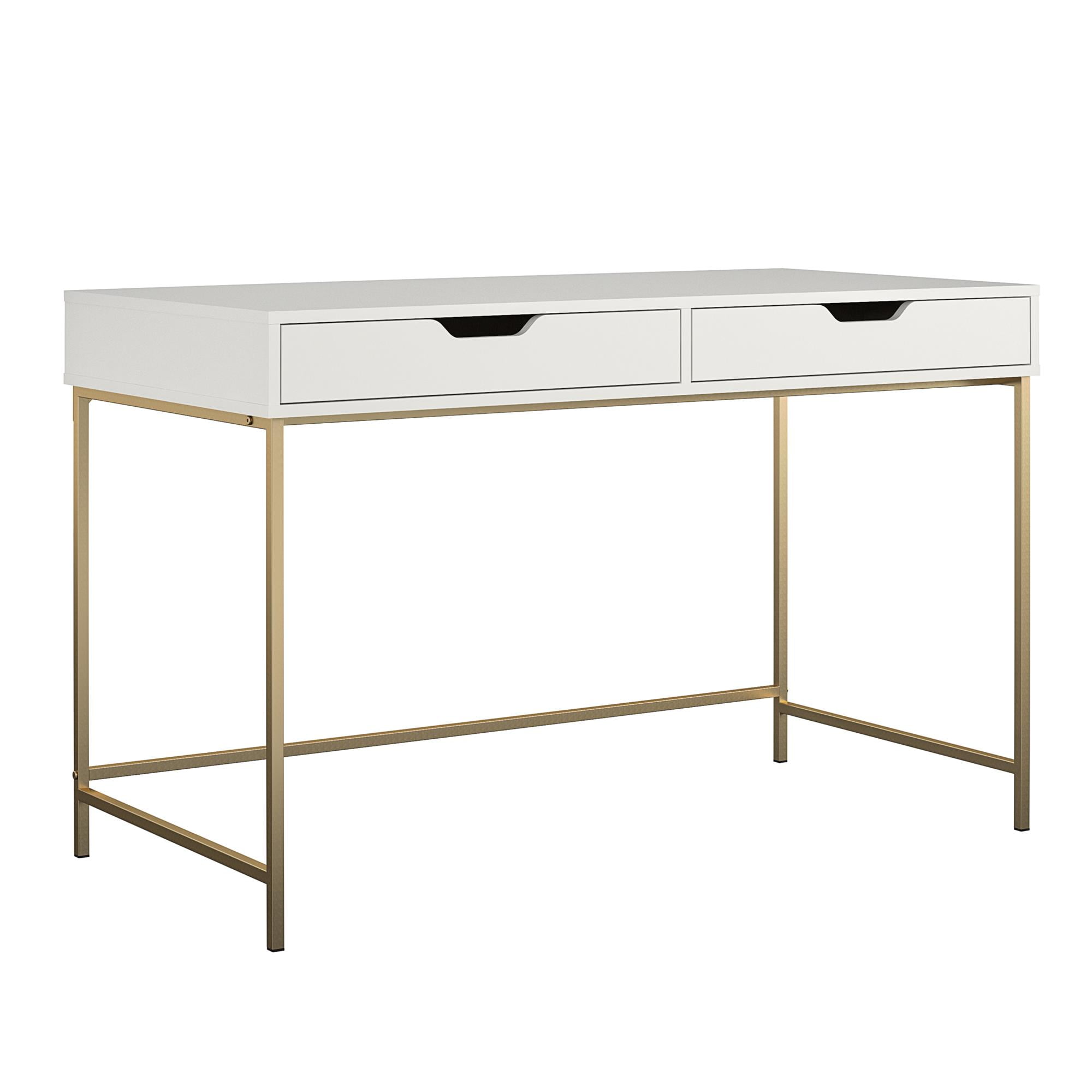 ameriwood home jordyn computer desk with 2 drawers