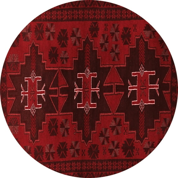 Ahgly Company Indoor Round Persian Red Traditional Area Rugs, 8' Round