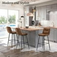 Stools Set of 3 DoubleLayer Upholstered Height Stools for Kitchen