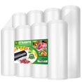 thumbnail image 1 of ATSAMFR 8 Pack 8"x20'(4Rolls) and 11"x20'(4Rolls) Vacuum Sealer Food Saver Bags Rolls with BPA Free,Heavy Duty,Great for Vac Storage or Sous Vide Coo, 1 of 7