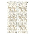 thumbnail image 4 of Woven Trends 2-Pack Floral Semi Sheer Floral Curtains for Living Room and Bedroom, Shabby Chic Botanical Light Filtering Curtains, Set of 2, 52" W x 63" L, Light Brown, 4 of 4