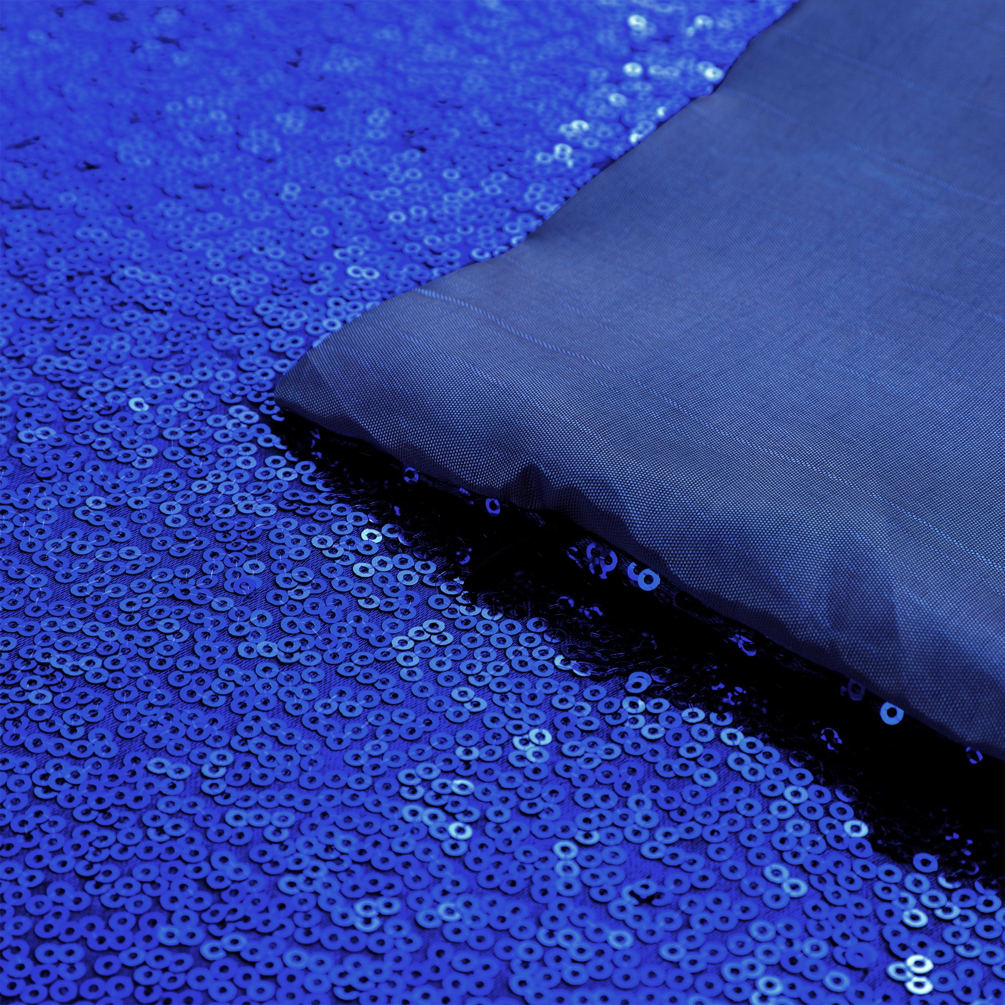 Unique Bargains Sparkling Sequin Decorative Throw Pillow Cover 16" x 16" Royal Blue