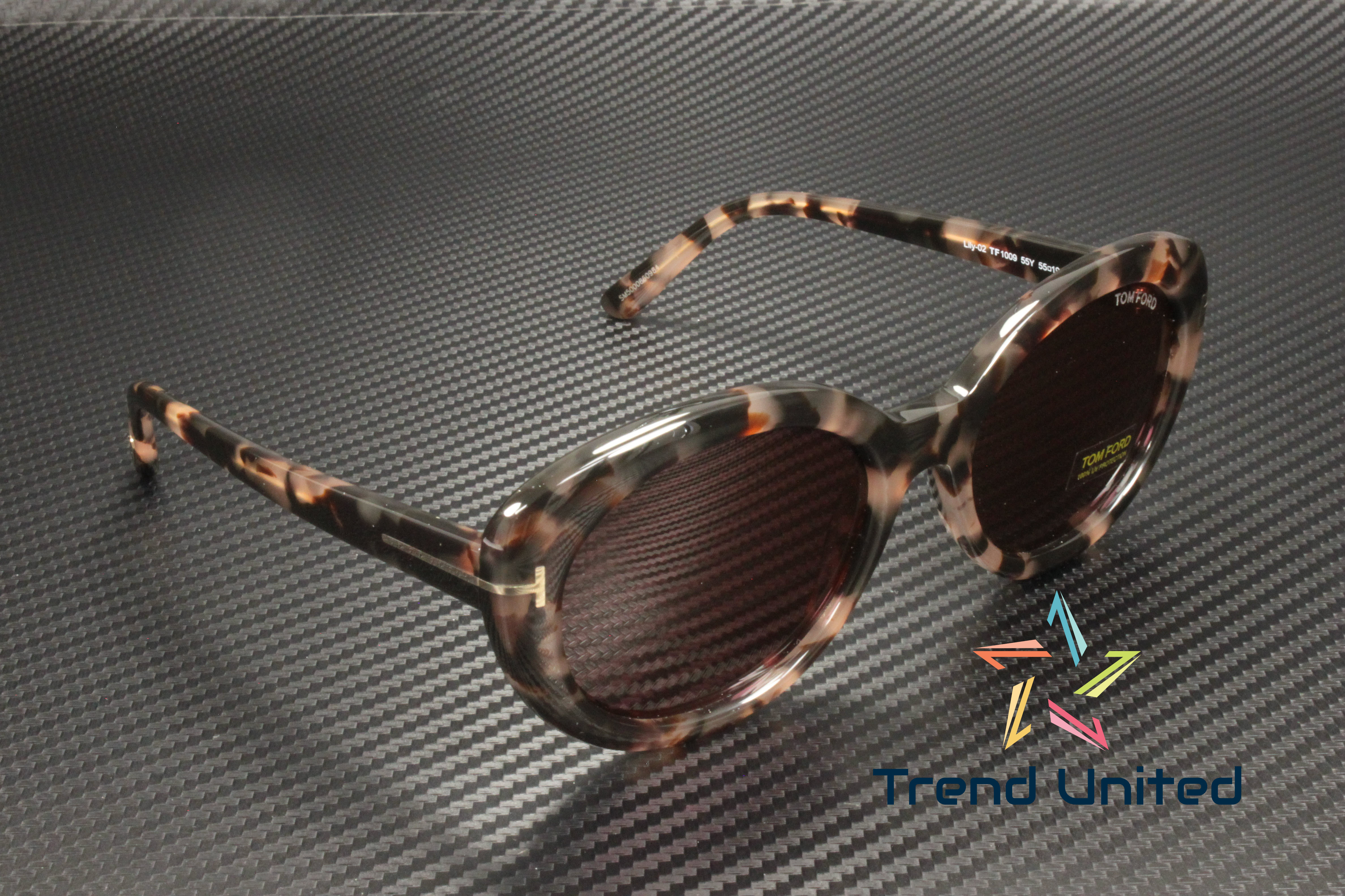 Tom Ford FT1009 Sunglasses Havana Acetate/Metal Tom Ford Sunglasses FT 1009 Lily- 02 53Y Shiny Blonde Havana  main image 2