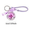 thumbnail image 2 of Love Flower Keychain Rose Crystal Keyring Gift with Sweet Daisy Flower Exquisite Women's Bag Pendant, 2 of 6
