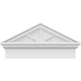 thumbnail image 3 of Ekena Millwork 26"W x 13-3/8"H x 2-3/4"P (Pitch 6/12) Peaked Cap 3 Spoke Architectural Grade PVC Combination Pediment, 3 of 8
