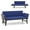 Navy, variant on Costway Outdoor Convertible Sofa Daybed with Adjustable Armrests Removable Cushions White