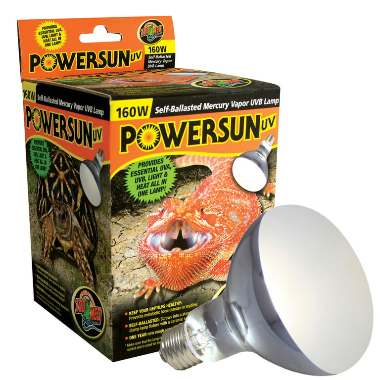 Med 80 Mercury UV Watt Vapor Lamp Zoo Self-Ballasted Laboratories Powersun®