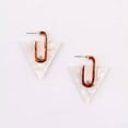 thumbnail image 2 of Triangle Shape Acrylic Resin Statement Stud Earrings Women Summer Fall Jewelry, 2 of 7