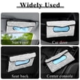 thumbnail image 7 of OTOSTAR Bling Bling Mask Holder for Car, Crystal Car Visor Tissue Box, Pure Handmade Diamond Auto Napkin Box Holder PU Leather Backseat Paper Towel Box with 1 Tissue Refill (B-White), 7 of 7
