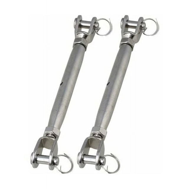 Adjustable Tension, Detachable Reusable 304 Stainless Steel Rigging Screw Jaw For Industrial Equipment, Corrosion Resistant Surface Offers Protection Against Elements, 2Pcs