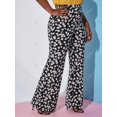 thumbnail image 3 of Talla grande Daisy Floral Wide Bell Pantalones Rosegal Pantalones de talla grande, 3 of 5