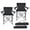 Black, variant on Walchoice Foldable Camping Chair, Oversized Lawn Chair for Adults, Portable Camp Chairs with Cup Holders for Outdoor Fishing Hiking Beach Picnic, Carrying Bag, Black