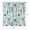 thumbnail image 5 of Waterproof Beautiful Colorful Floral Shower Curtain 72x72 Inch Boho Style Polyester Unique Shower Curtain for Bathroom Hotel Home Decor with 12 Plastic Hooks, 5 of 5