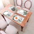 thumbnail image 6 of ZNDUO Placemats, 6 PCS Heat Resistant Stain Resistant Woven PVC Insulation Placemats, Durable Washable Elegant Table Mats for Dining-Rural Cottage, 18"x12", 6 of 6