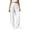 White, variant on Women's High Waist Pleated Wide Leg Pants Elastic Back Waist Loose Fit Textured Casual Palazzo Trousers with Pockets for Daily Work Wear White